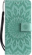 Xiaomi Redmi Note 7 Hoesje - Mobigear - Mandala Serie - Kunstlederen Bookcase - Turquoise - Hoesje Geschikt Voor Xiaomi Redmi Note 7