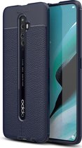 OPPO Reno 2Z Hoesje - Mobigear - Luxury Serie - TPU Backcover - Marineblauw - Hoesje Geschikt Voor OPPO Reno 2Z