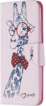 Xiaomi Redmi Note 9 Hoesje - Mobigear - Design Serie - Kunstlederen Bookcase - Giraffe - Hoesje Geschikt Voor Xiaomi Redmi Note 9