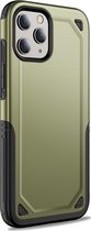 Mobigear Slim Armor Telefoonhoesje geschikt voor Apple iPhone 12 Mini Hoesje Hardcase Backcover Shockproof - Groen