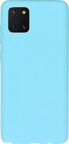 Mobigear Hoesje geschikt voor Samsung Galaxy Note 10 Lite Telefoonhoesje Flexibel TPU | Mobigear Colors Backcover | Galaxy Note 10 Lite Case | Back Cover - Blauw