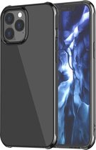 Apple iPhone 12 Pro Max Hoesje - Mobigear - Crystal Serie - Hard Kunststof Backcover - Transparant / Zwart - Hoesje Geschikt Voor Apple iPhone 12 Pro Max
