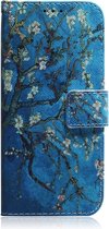 Samsung Galaxy A51 Hoesje - Mobigear - Design Serie - Kunstlederen Bookcase - Almond Blossoms - Hoesje Geschikt Voor Samsung Galaxy A51