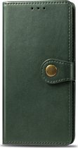 Samsung Galaxy A21 Hoesje - Mobigear - Snap Button Serie - Kunstlederen Bookcase - Groen - Hoesje Geschikt Voor Samsung Galaxy A21