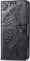 Samsung Galaxy Note 10 Lite Hoesje - Mobigear - Butterfly Serie - Kunstlederen Bookcase - Zwart - Hoesje Geschikt Voor Samsung Galaxy Note 10 Lite