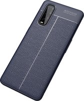 OPPO Find X2 Hoesje - Mobigear - Luxury Serie - TPU Backcover - Blauw - Hoesje Geschikt Voor OPPO Find X2