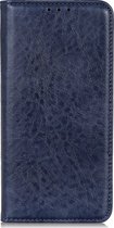 Samsung Galaxy A21 Hoesje - Mobigear - Cowboy Serie - Kunstlederen Bookcase - Blauw - Hoesje Geschikt Voor Samsung Galaxy A21