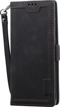 Huawei P40 Pro Hoesje - Mobigear - Two Tone Serie - Kunstlederen Bookcase - Zwart - Hoesje Geschikt Voor Huawei P40 Pro