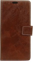 Samsung Galaxy S10 Plus Hoesje - Mobigear - Basic Serie - Kunstlederen Bookcase - Bruin - Hoesje Geschikt Voor Samsung Galaxy S10 Plus