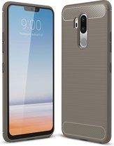 Mobigear Brushed TPU Backcover Hoesje - Geschikt voor LG G7 ThinQ - Grijs