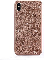 Apple iPhone XS Max Hoesje - Mobigear - Glitter Serie - Hard Kunststof Backcover - Roségoud - Hoesje Geschikt Voor Apple iPhone XS Max