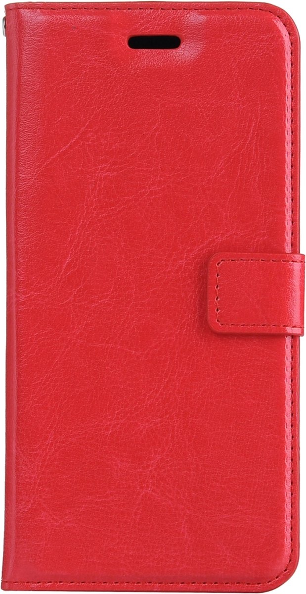 Mobigear Telefoonhoesje geschikt voor Samsung Galaxy S8 Hoesje | Mobigear Wallet Bookcase Portemonnee | Pasjeshouder voor 3 Pasjes | Telefoonhoesje voor Pinpas / OV Kaart / Rijbewijs - Rood