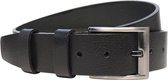 Leren Riem Zwart – 4 cm – Heren Riem Zwart Leer of Dames Riem Zwart Leer - Totale Riem Lengte 135 cm (Taillemaat tot 115 cm)