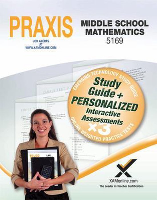 Praxis Middle School Mathematics 5169 Book and Online - cover