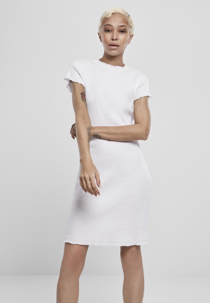 Urban Classics Rib Tee Korte jurk XS Wit