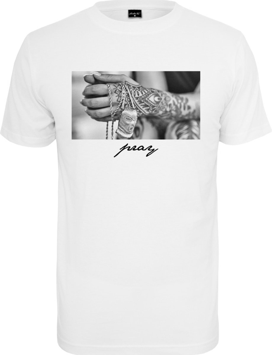 Mister Tee Pray 2.0 Heren T-shirt XS Wit