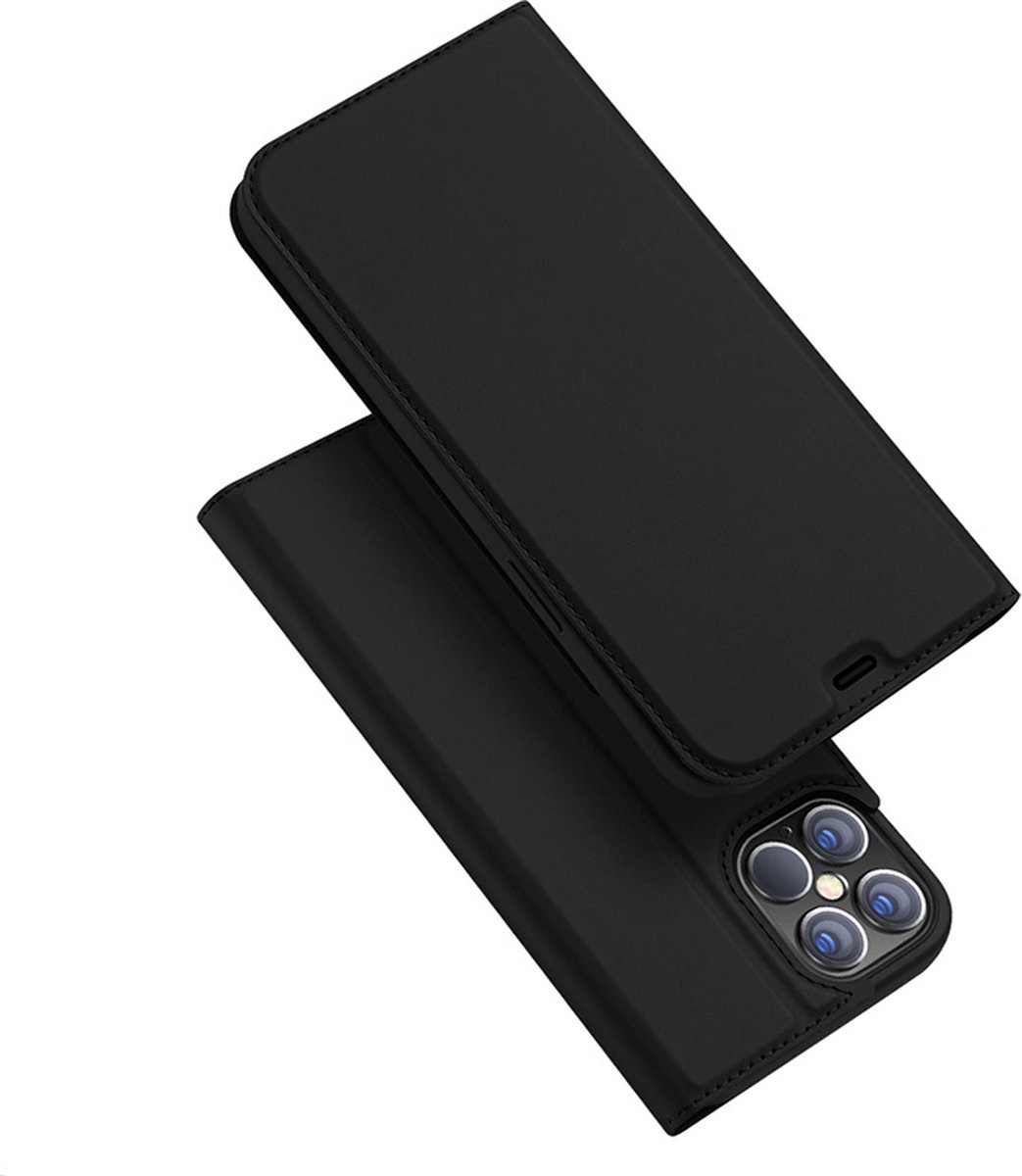 Dux Ducis - Pro serie slim wallet hoes - Geschikt voor iPhone 12 Pro Max - Zwart