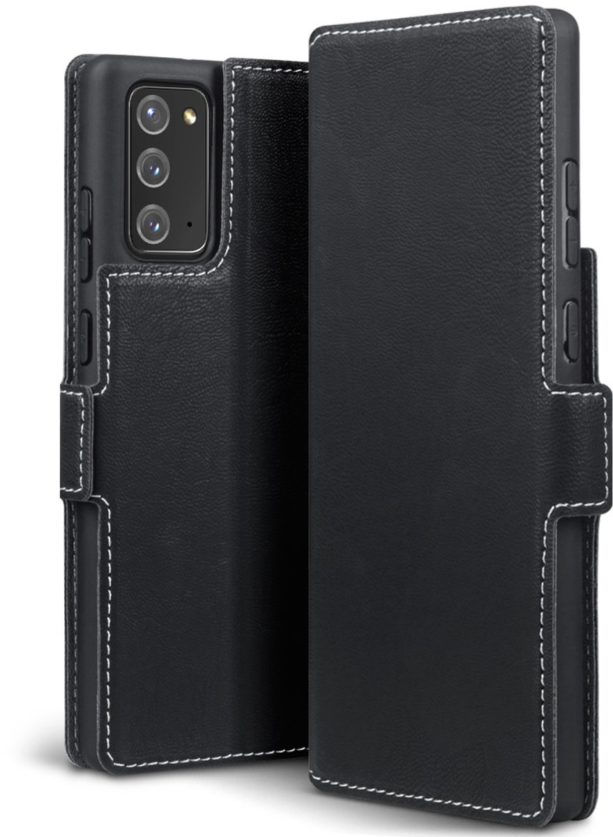 Qubits - slim wallet hoes - Geschikt voor Samsung Galaxy Note 20 - Zwart