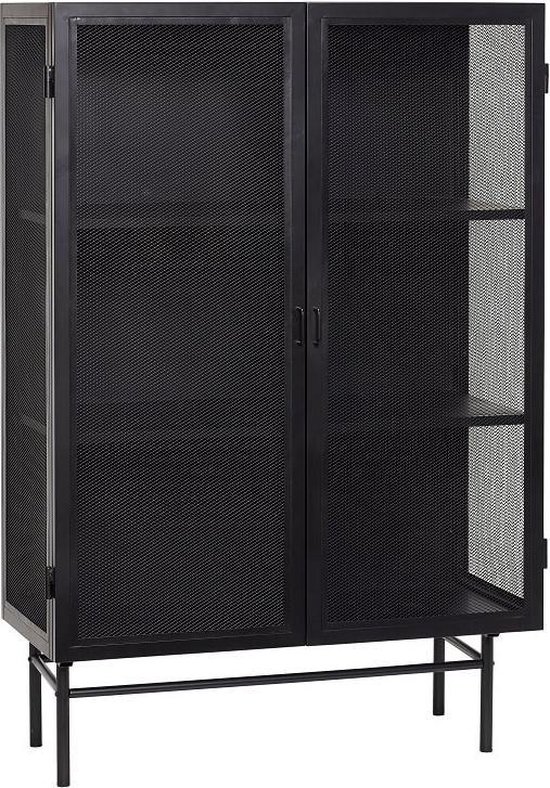 HÜBSCH INTERIOR - EDGE gaaskast van zwart metaal, opbergkast - 100x45xh150cm