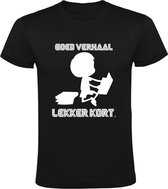 Goed verhaal Heren t-shirt | Renee Van Der Gijp | Veronica Inside | boek | grappig | cadeau | Zwart