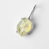 Natuursieraad -  925 sterling zilver ruwe citrien ketting  - natuursteen edelsteen sieraad - handgemaakt