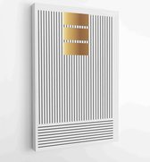 Earth tones organic shape Art design for poster, print, cover, wallpaper, Minimal and natural wall art. 1 - Moderne schilderijen – Vertical – 1873831138 - 40-30 Vertical