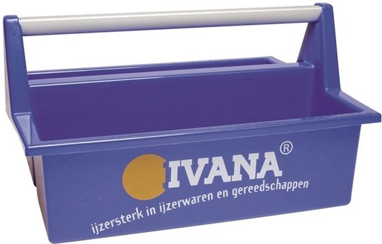 Ivana gereedschapsbak blauw plastic 390 x 290 x 215 mm