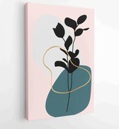 Botanical and gold abstract wall arts vector collection. 3 - Moderne schilderijen – Vertical – 1876883182 - 50*40 Vertical