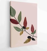 Botanical and gold abstract wall arts vector collection. 3 - Moderne schilderijen – Vertical – 1877836594 - 50*40 Vertical