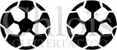 Chloïs Glittertattoo Sjabloon 5 Stuks - Soccer Football - Duo Stencil - CH6500 - 5 stuks gelijke zelfklevende sjablonen in verpakking - Geschikt voor 10 Tattoos - Nep Tattoo - Gesc