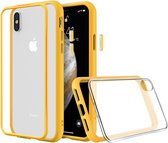 Apple iPhone XS Hoesje - Rhinoshield - MOD NX Serie - Hard Kunststof Backcover - Transparant / Geel - Hoesje Geschikt Voor Apple iPhone XS