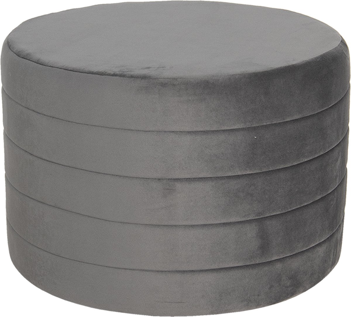 Clayre & Eef Poef Ø 60x40 cm Grijs Hout