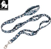 Honden riem - Riem - Hond - Uitlaten - Wandelen - 140 cm - Blauw madelief