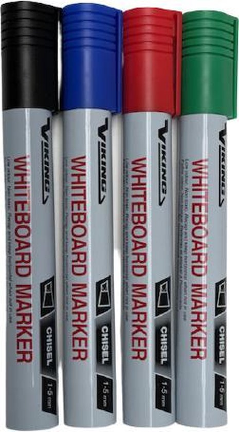12 grote whiteboardpennen van SmartPanda - Whiteboard markers met kogelpunt - droog uitwisbare markers, perfect voor thuis, op school of op kantoor