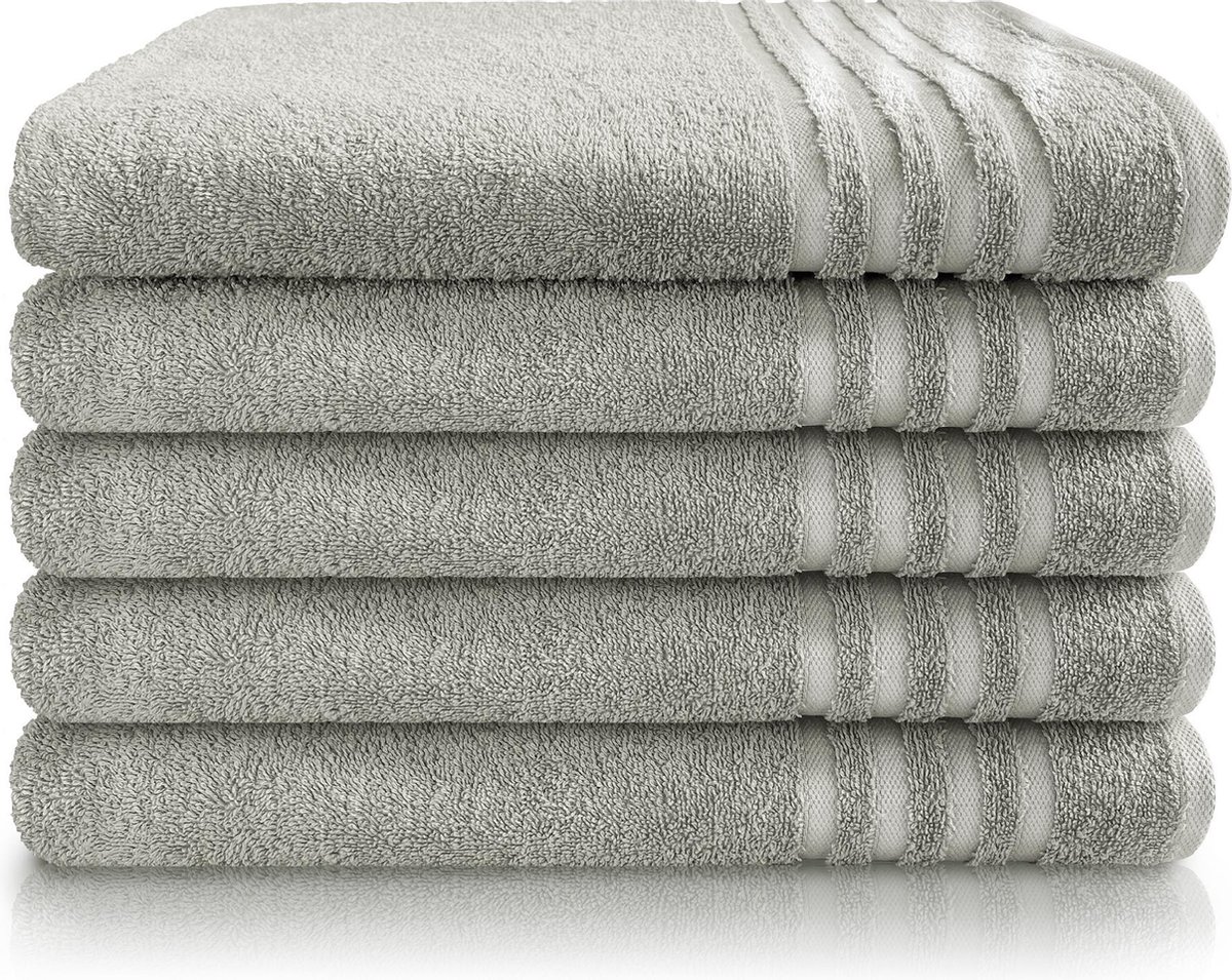Cillows Handdoek - Hoogwaardige hotelkwaliteit - 70x140 cm - 5 stuks - Taupe