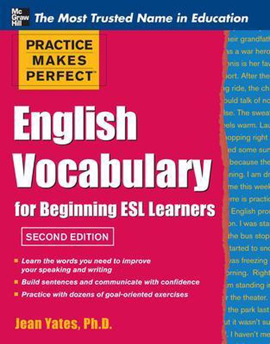 Practice Makes Perfect English Vocabulary for Beginning Esl  ... - cover