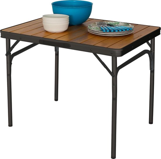 Eurotrail Campingtafel Charelle - 100% Bamboe blad - 75x55x60/26cm van Eurotrail — afbeelding 2