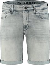 Purewhite -  Heren Skinny Fit   Korte Broek  - Grijs - Maat 30