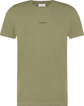 Purewhite -  Heren Regular Fit  Essential T-shirt  - Groen - Maat L