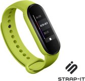 Siliconen Smartwatch bandje - Geschikt voor  Xiaomi Mi band 5 / 6 siliconen bandje - lime - Strap-it Horlogeband / Polsband / Armband