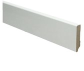 Hoge plinten - MDF - Moderne plint 55x12 mm - Wit - Voorgelakt - RAL 9010 - Per 5 stuks 2,4m