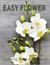 Easy Flower Coloring Book for Seniors