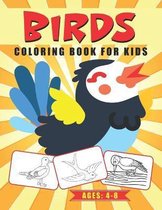 Birds Coloring Book for Kids Ages 4-8