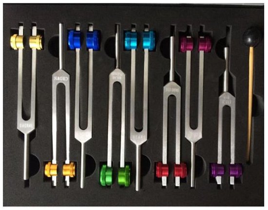 Inuk - Stemvork Set - Professioneel - Aluminium Koffer - 8 aluminium stemvorken en slagstok - Chakra Sound Healing - Cosmic healing van Merkloos — afbeelding 2