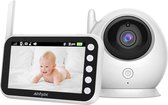 EQS - Babyfoon Met Camera - Baby Monitor - Babyfoon - 4.5 INCH – 2300 mAh - Groot Scherm – Temperatuur - 8 Slaapliedjes – TwoWayTalk - 360 Graden -  Terugspreken - Nachtzicht