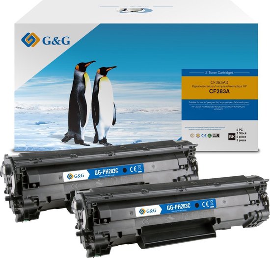 G\u0026G HP 83A (CF283A) Tonercartridge Zwart 2-pack Huismerk voor HP Laserjet  Pro | bol.com