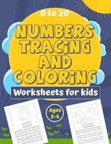 Numbers Tracing and Coloring Worksheets for Kids Ages 3-4