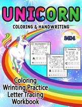 Unicorn Coloring & Handwriting 2 in 1