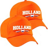 6x stuks nederland / Holland landen pet oranje kinderen - Nederland / Holland baseball cap - EK / WK / Olympische spelen outfit