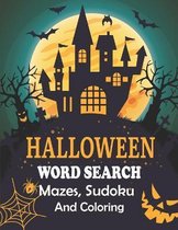Halloween Word Search Mazes Sudoku And Coloring